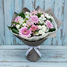 Букет цветов из:  Герберы, Альстромерии и Хризантемы #REPLACE_PRED# Вольске