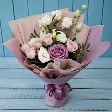 Букет цветов из:  Розы и Лизиантусы #REPLACE_PRED# Вольске
