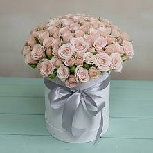 Цветочная композиция из Розы в шляпной коробке в Вольске