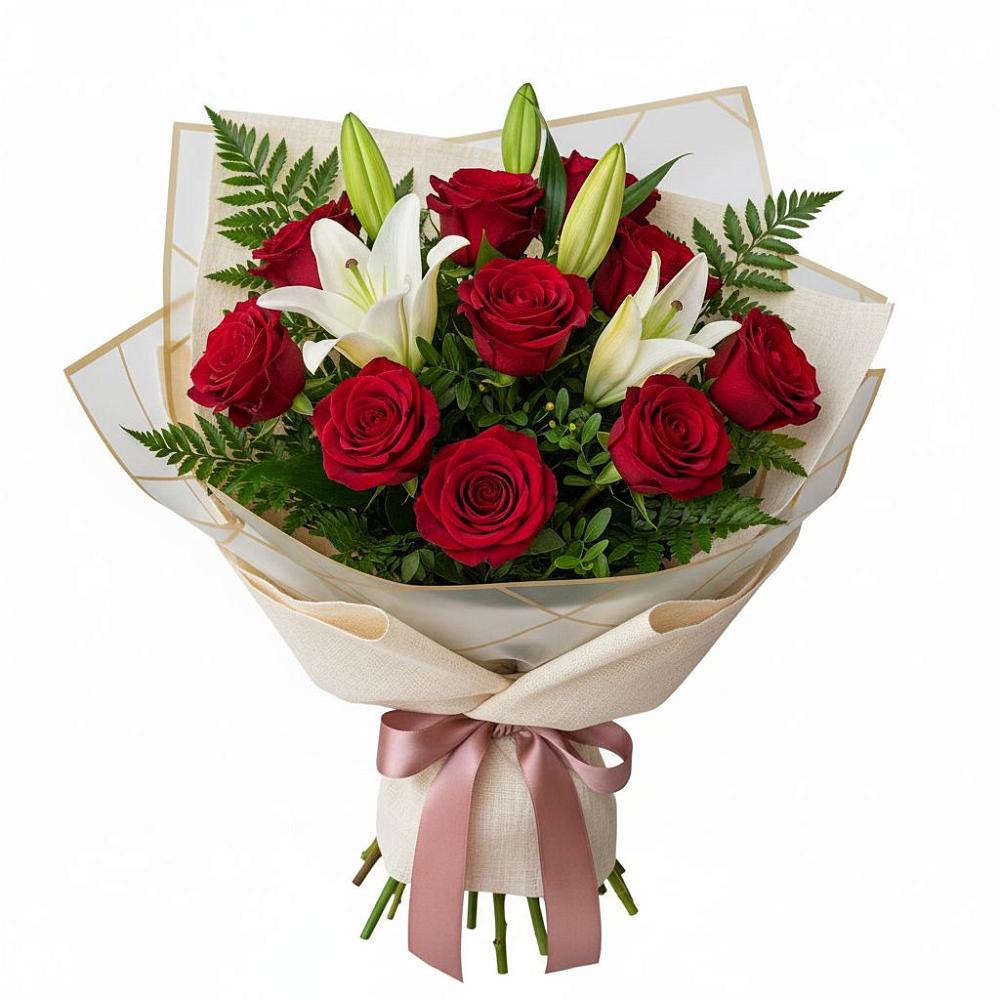 Букет цветов из: Лилии и Розы в Вольске