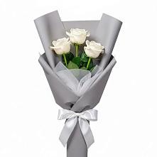 Букет 3 белые розы #REPLACE_PRED# Вольске