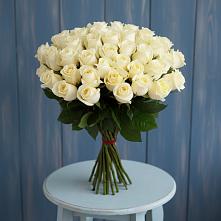 Букет 51 Белая роза Эдлесс Лав в Вольске