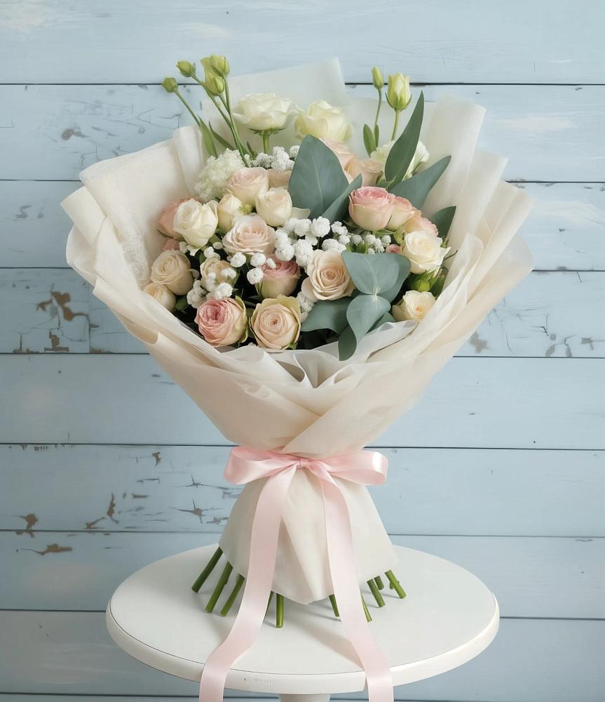 Букет цветов из: Розы и Лизиантусы в Вольске