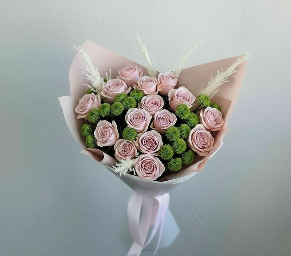 Букет цветов из: Розы и Хризантемы в Вольске