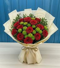 Букет цветов из:  Розы и Хризантемы #REPLACE_PRED# Вольске