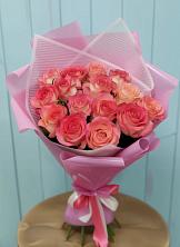 Букет 15 Розовых роз Равель в Вольске